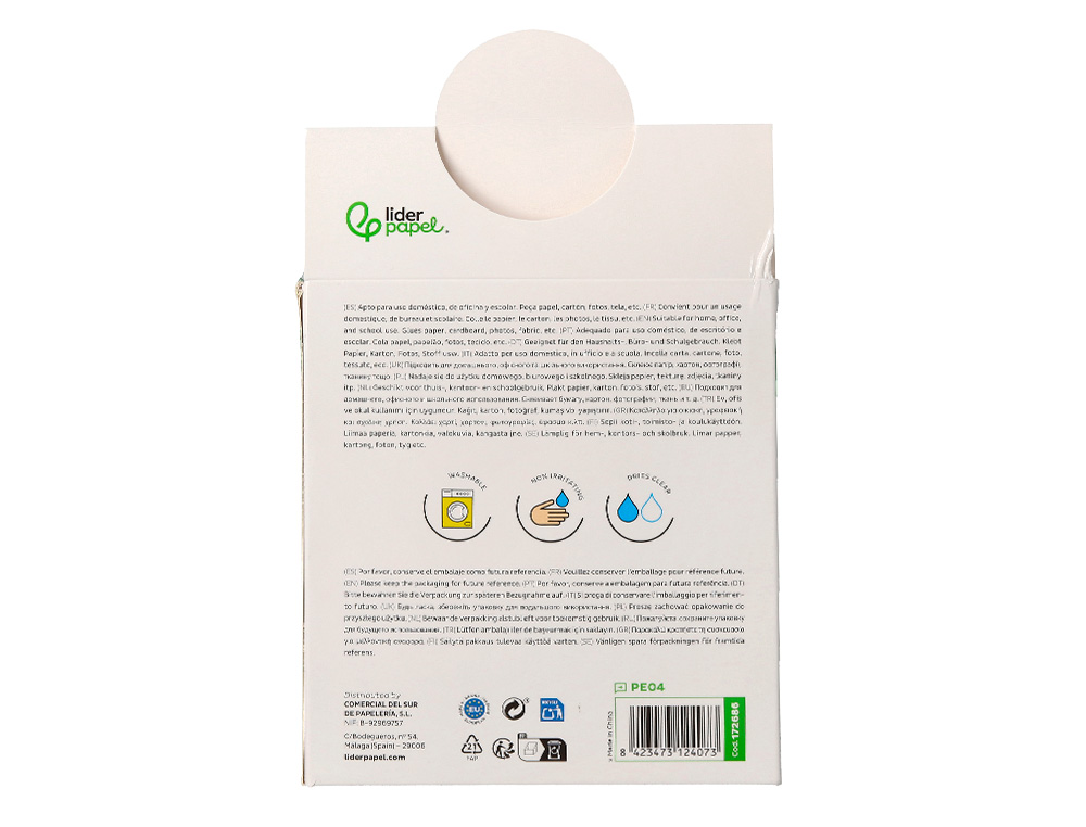 PEGAMENTO LIDERPAPEL EN BARRA 6 GR BOLIGRAFO CON CLIP