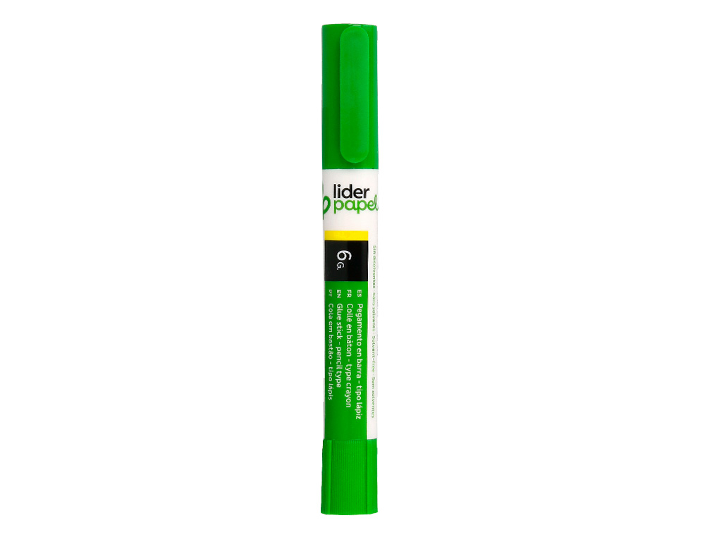 PEGAMENTO LIDERPAPEL EN BARRA 6 GR BOLIGRAFO CON CLIP