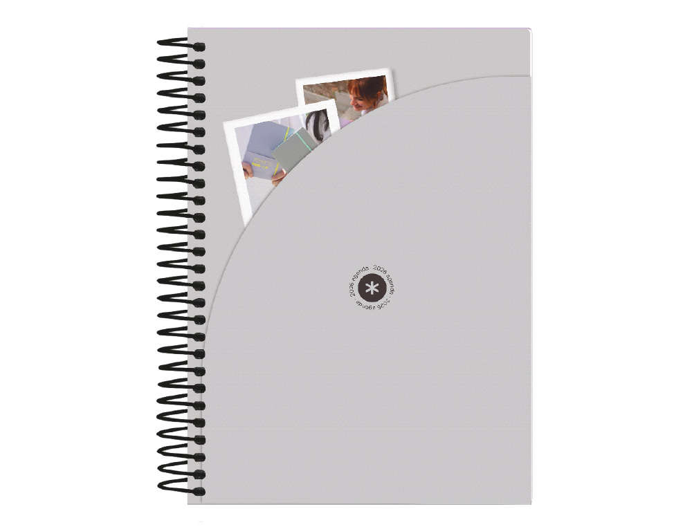 AGENDA ESPIRAL ANTARTIK MANIFEST A5+ 2026 DA PGINA NEGRO PAPEL 80G FSC