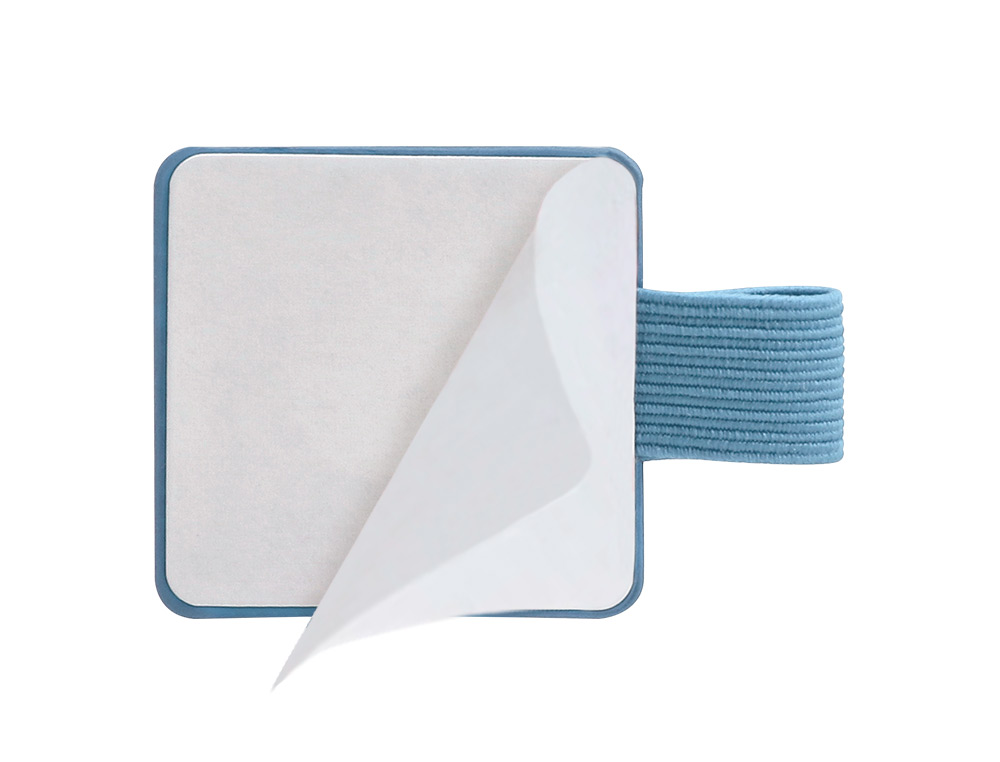 PORTABOLIGRAFO AUTOADHESIVO ANTARTIK PARA CUADERNO NOTE CON ELASTICO HASTA 15 MM GROSOR 80 MM AZUL CLARO 40X40