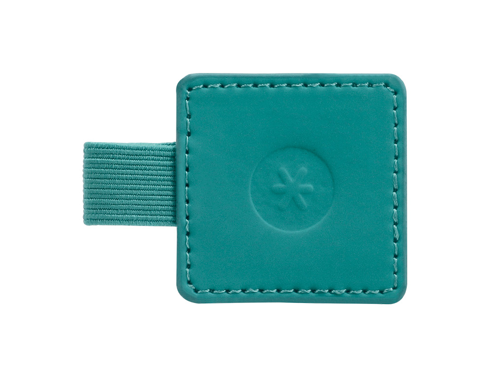 PORTABOLIGRAFO AUTOADHESIVO ANTARTIK PARA CUADERNO NOTE CON ELASTICO HASTA 15 MM GROSOR 80 MM VERDE AGUAMARINA