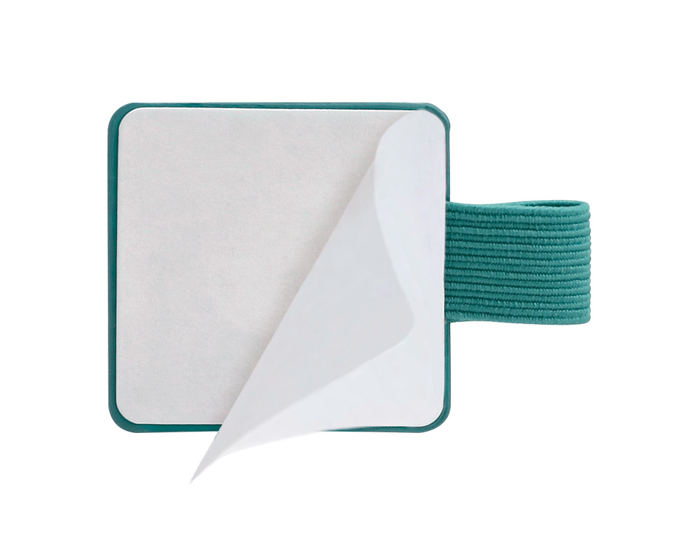 PORTABOLIGRAFO AUTOADHESIVO ANTARTIK PARA CUADERNO NOTE CON ELASTICO HASTA 15 MM GROSOR 80 MM VERDE AGUAMARINA