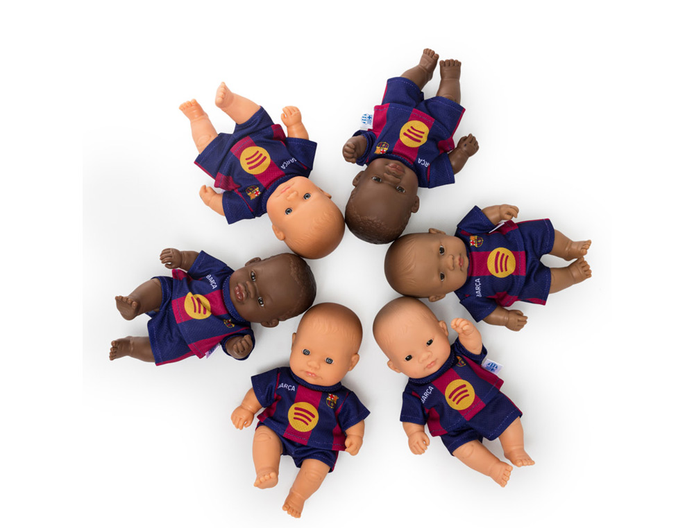 MUÑECO MINILAND FC. BARCELONA EXPOSITOR DE 12 UNIDADES SURTIDAS