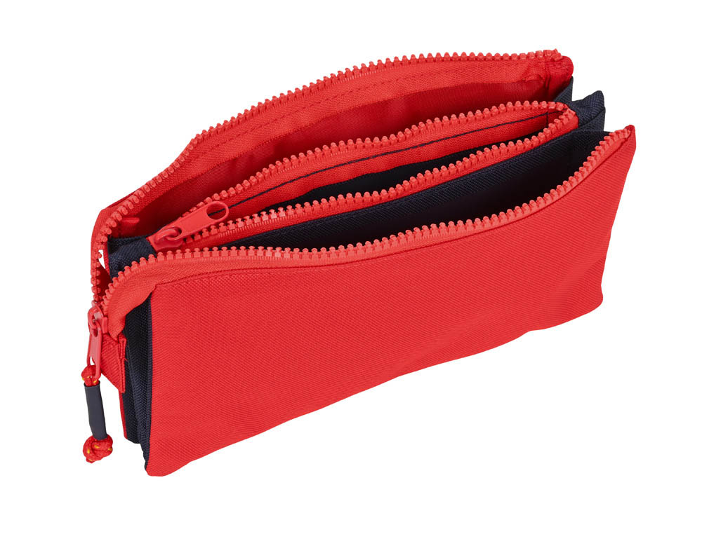 BOLSO ESCOLAR SAFTA PORTATODO TRIPLE 220X30X120 MM SELECCION ESPAOLA DE FUTBOL