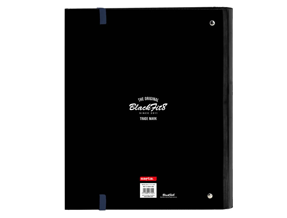 CARPETA 4 ANILLAS SAFTA A4 CON RECAMBIO 100 HOJAS BLACKFIT8 URBAN 270X35X320 MM
