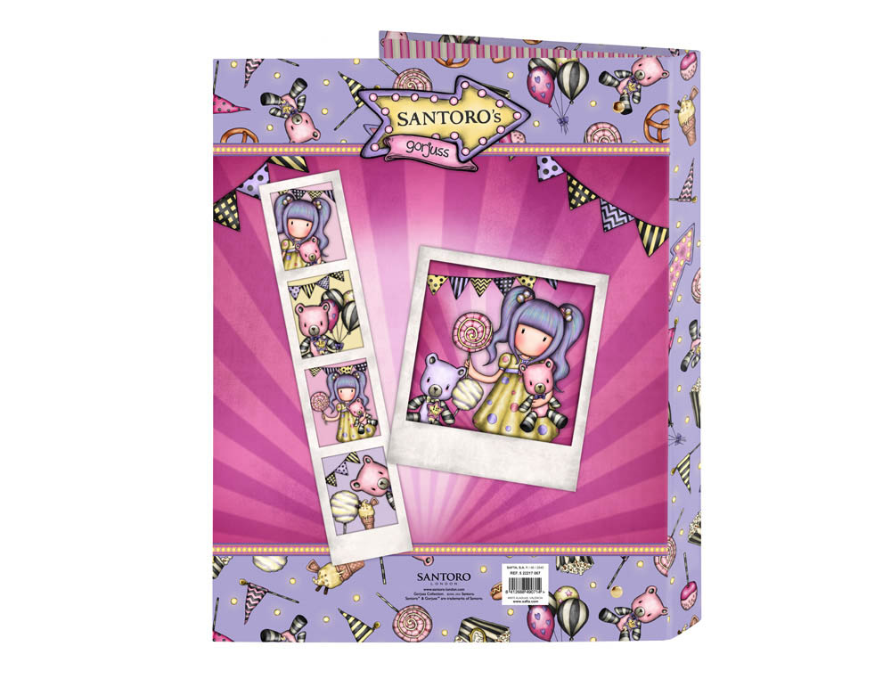 CARPETA CARTON FOLIO 4 ANILLAS MIXTAS SAFTA GORJUSS FAIRGROUND 265X40X330 MM