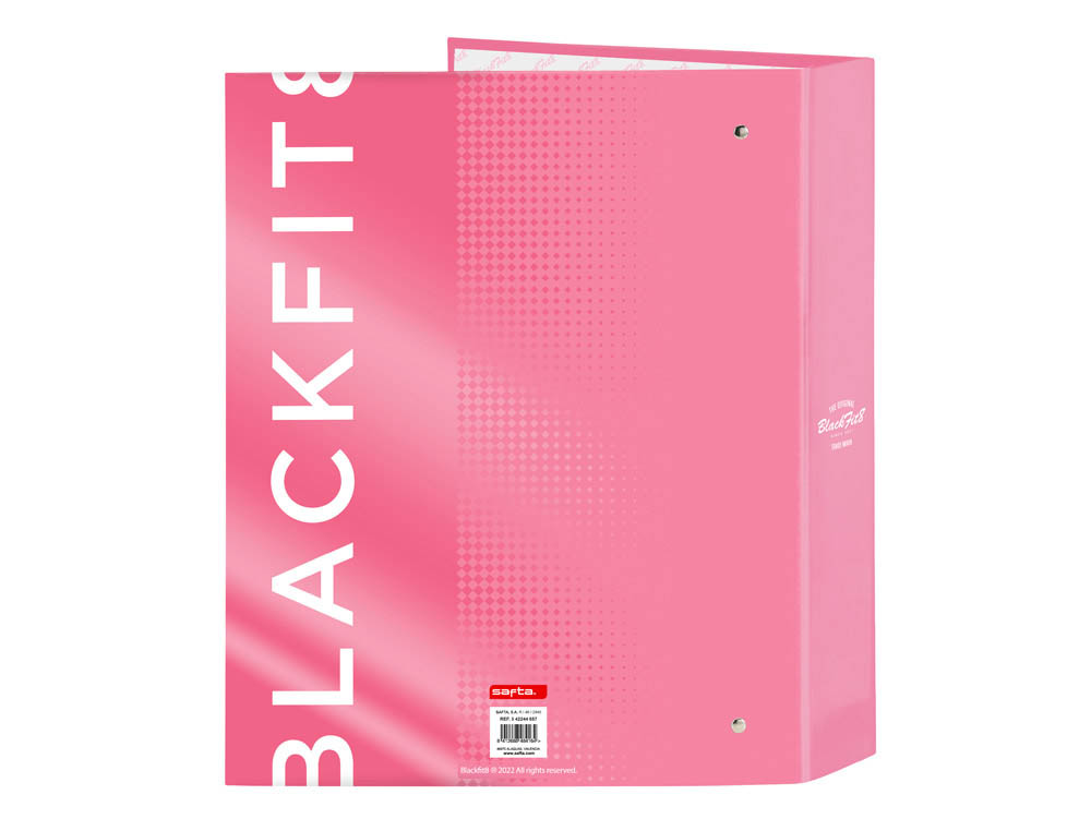 CARPETA CARTON FOLIO 4 ANILLAS SAFTA LOMO ANCHO BLACKFIT8 GLOW UP 270X60X330 MM