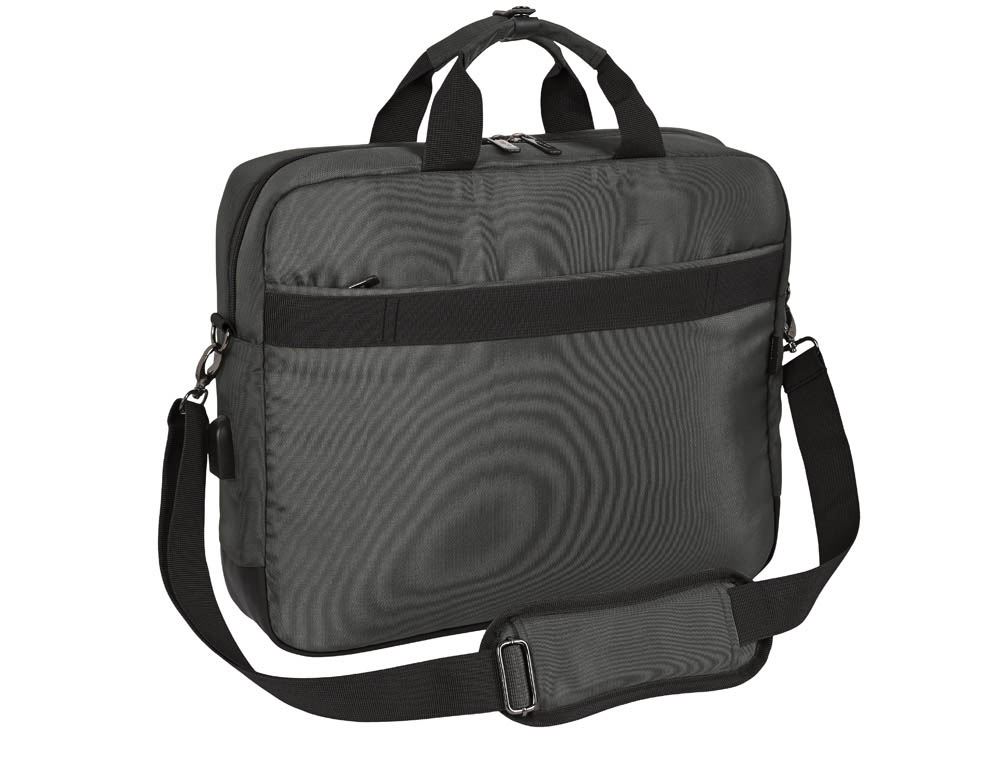 CARTERA ESCOLAR SAFTA BUSINESS (BLACK-BLUE-GREY) MALETIN ORDENADOR 15,6