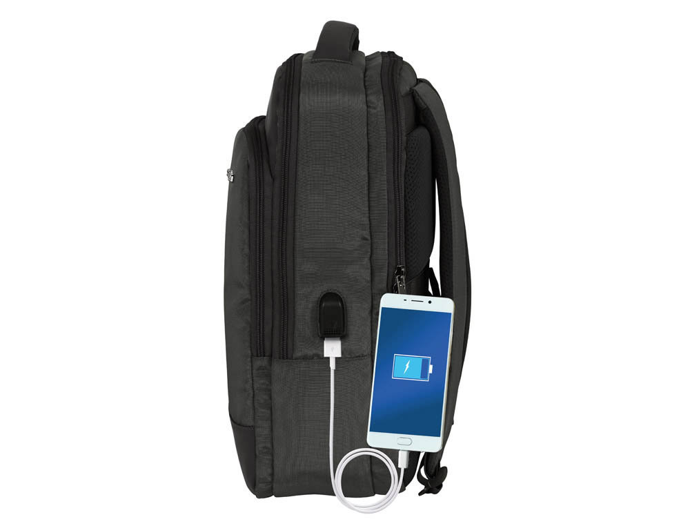 CARTERA ESCOLAR SAFTA BUSINESS (BLACK-BLUE-GREY) MOCHILA ORDENADOR 15,6
