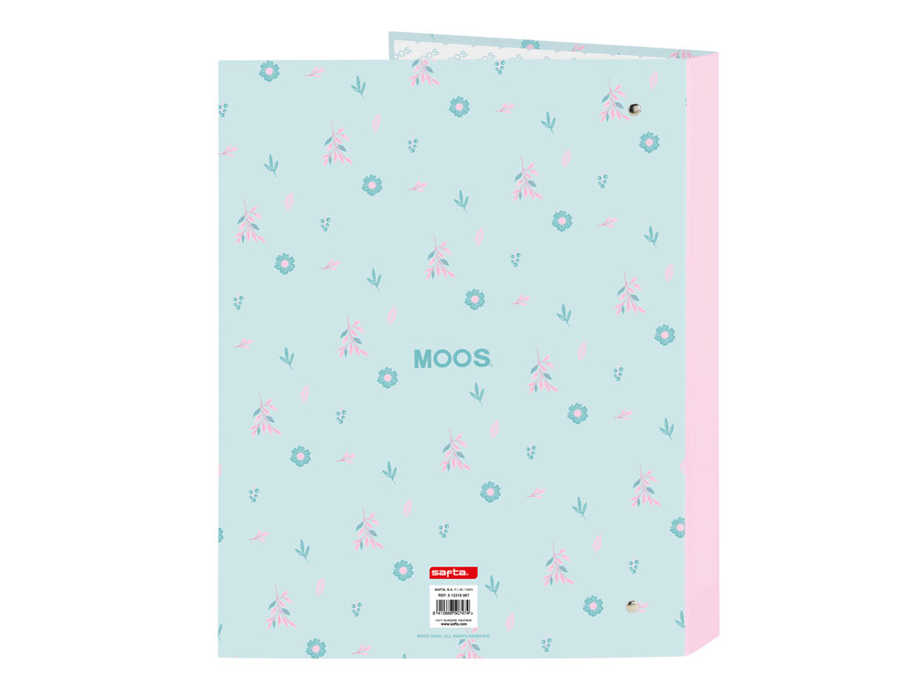 CARPETA 4 ANILLAS MIXTAS SAFTA FOLIO MOOS GARDEN