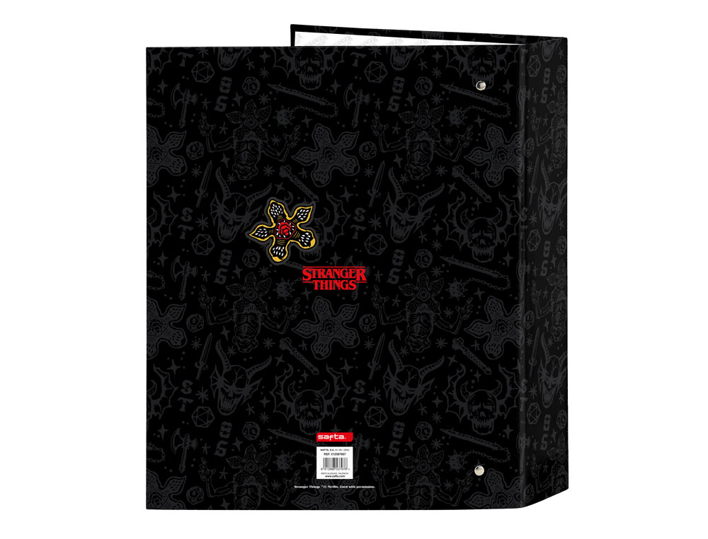 CARPETA 4 ANILLAS LOMO ANCHO SAFTA FOLIO STRANGER THINGS