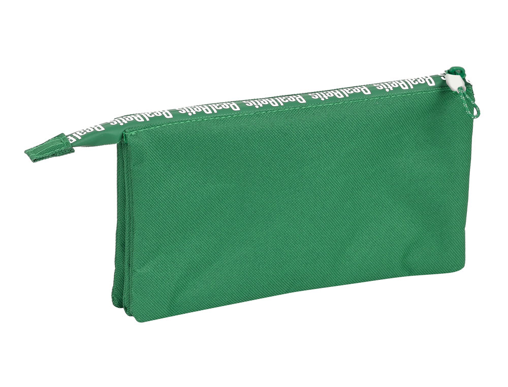 BOLSO ESCOLAR PORTATODO SAFTA TRIPLE RECICLADO REAL BETIS BALOMPIE 120X220X30 MM