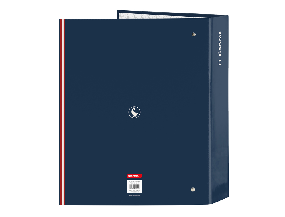 CARPETA SAFTA CARTON FOLIO 4 ANILLAS LOMO ANCHO EL GANSO CLASSIC 60X270X300 MM