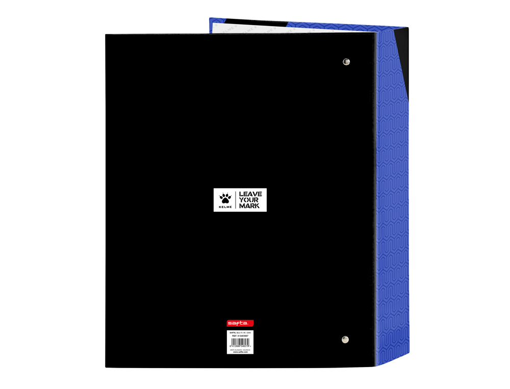 CARPETA SAFTA CARTON FOLIO 4 ANILLAS LOMO ANCHO KELME ROYAL 60X270X300 MM