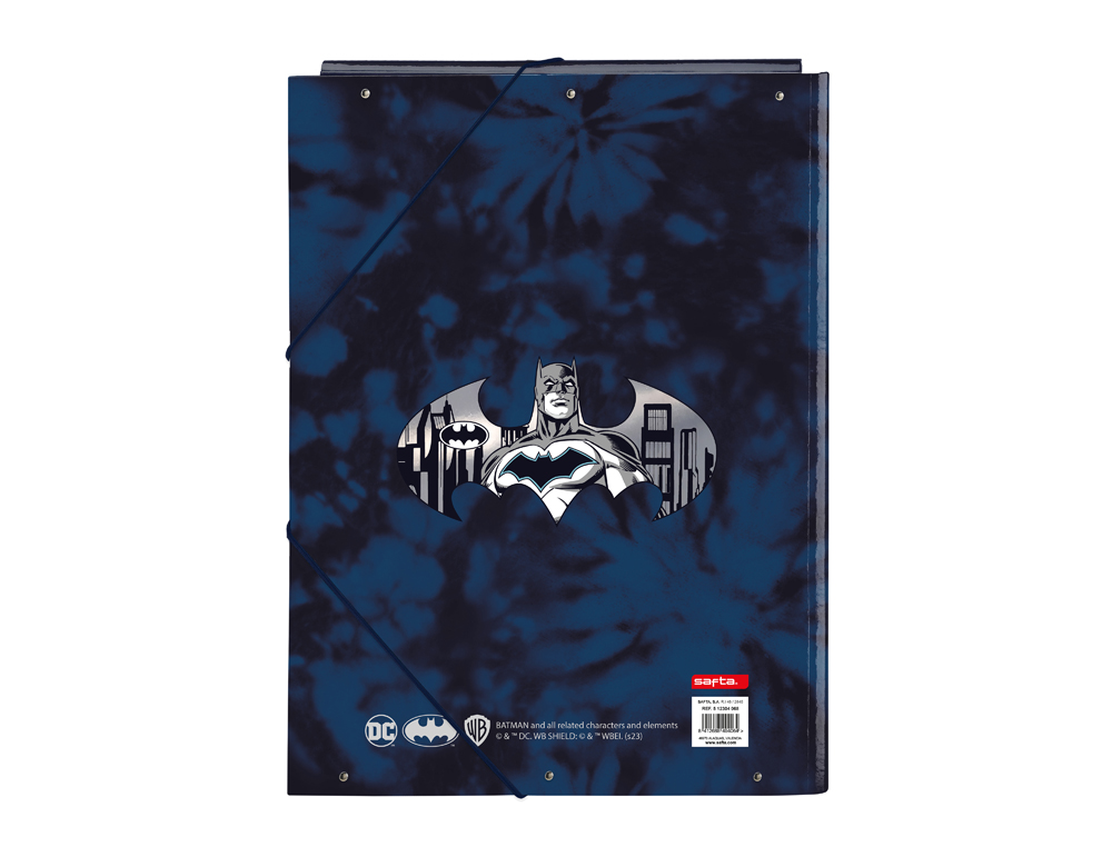 CARPETA SAFTA GOMAS FOLIO TRES SOLAPAS BATMAN LEGENDARY 25X260X335 MM