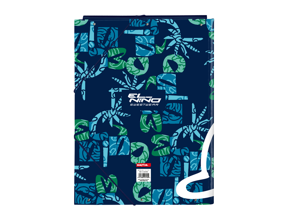 CARPETA SAFTA GOMAS FOLIO TRES SOLAPAS EL NIO GLASSY 25X260X335 MM
