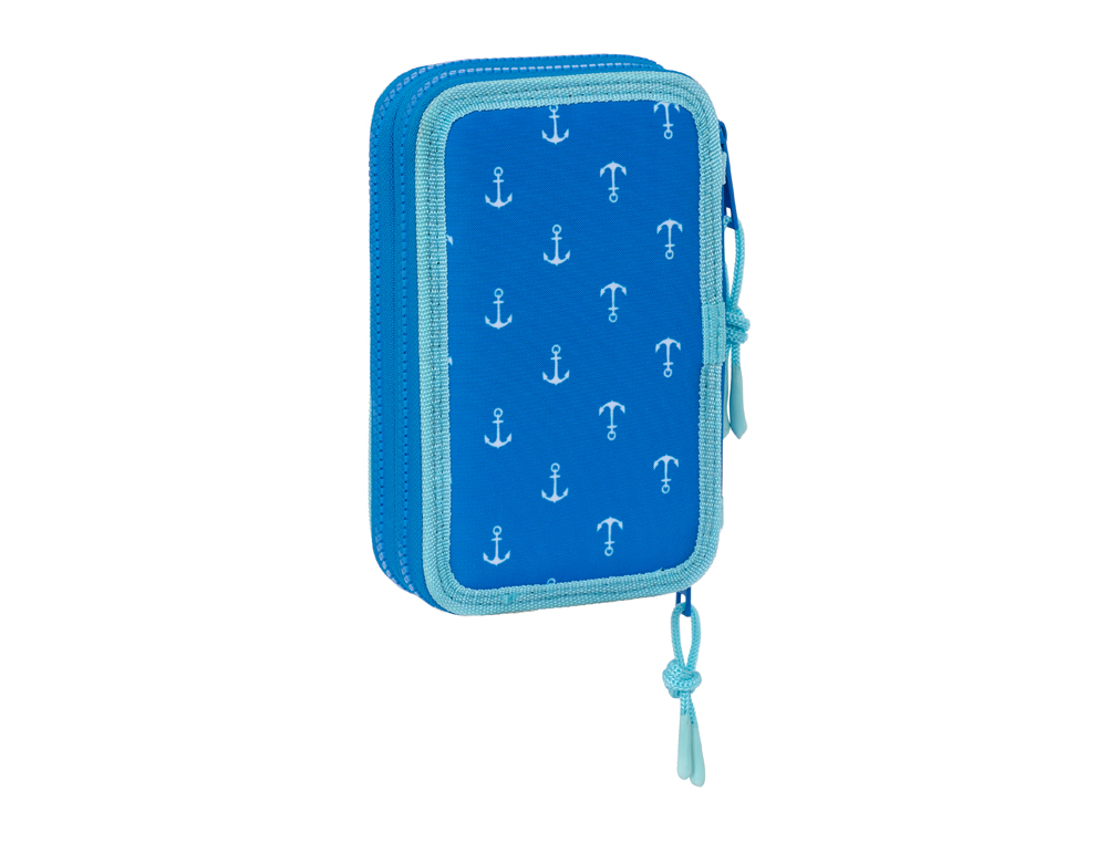 PLUMIER ESCOLAR SAFTA DOBLE CREMALLERA 28 PIEZAS DONALD DUCK 40X125X195 MM
