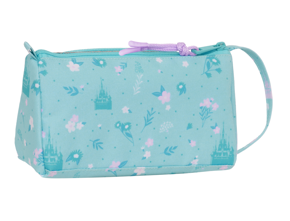BOLSO ESCOLAR PORTATODO SAFTA CON BOLSILLO DESPLEGABLE FROZEN II HELLO SPRING 85X200X110 MM