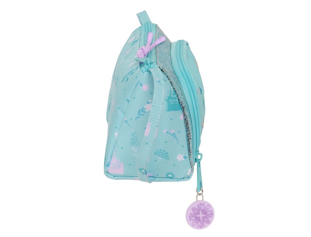 BOLSO ESCOLAR PORTATODO SAFTA CON BOLSILLO DESPLEGABLE FROZEN II HELLO SPRING 85X200X110 MM