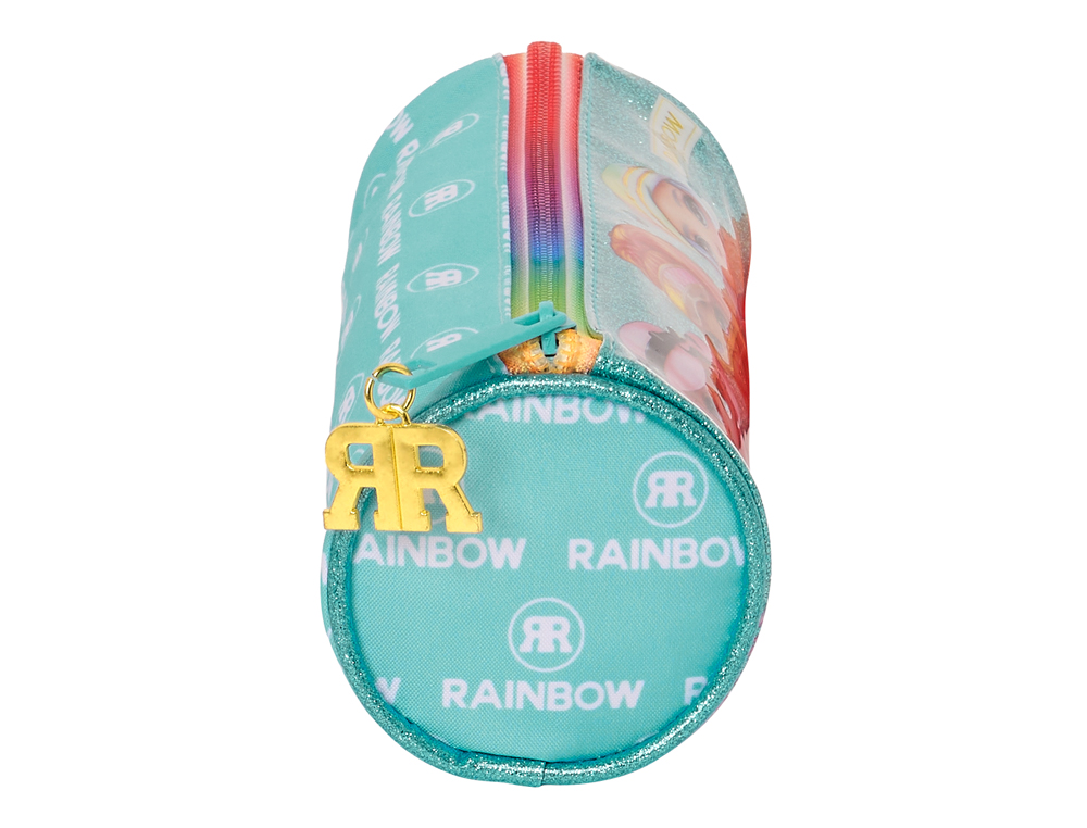 BOLSO ESCOLAR PORTATODO SAFTA REDONDO RAINBOW HIGH PARADISE 70X200X70 MM