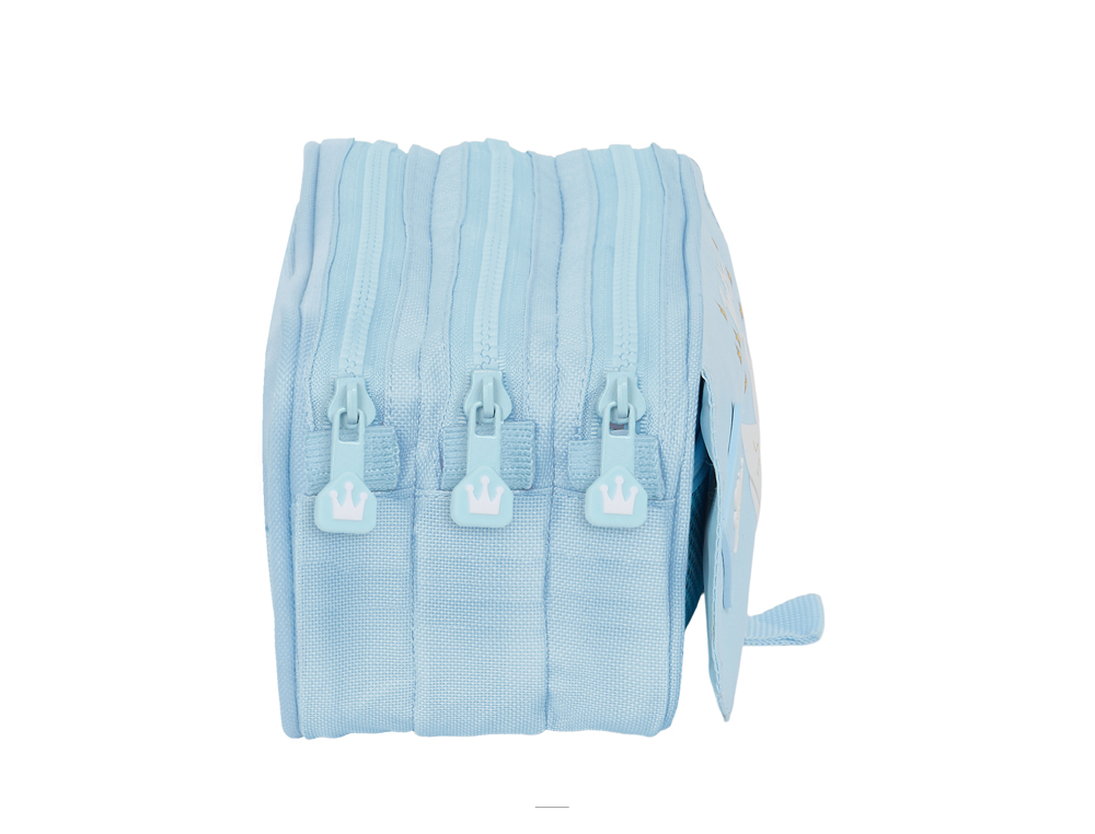 BOLSO ESCOLAR PORTATODO SAFTA TRIPLE BIG GLOWLAB CISNES 80X215X100 MM
