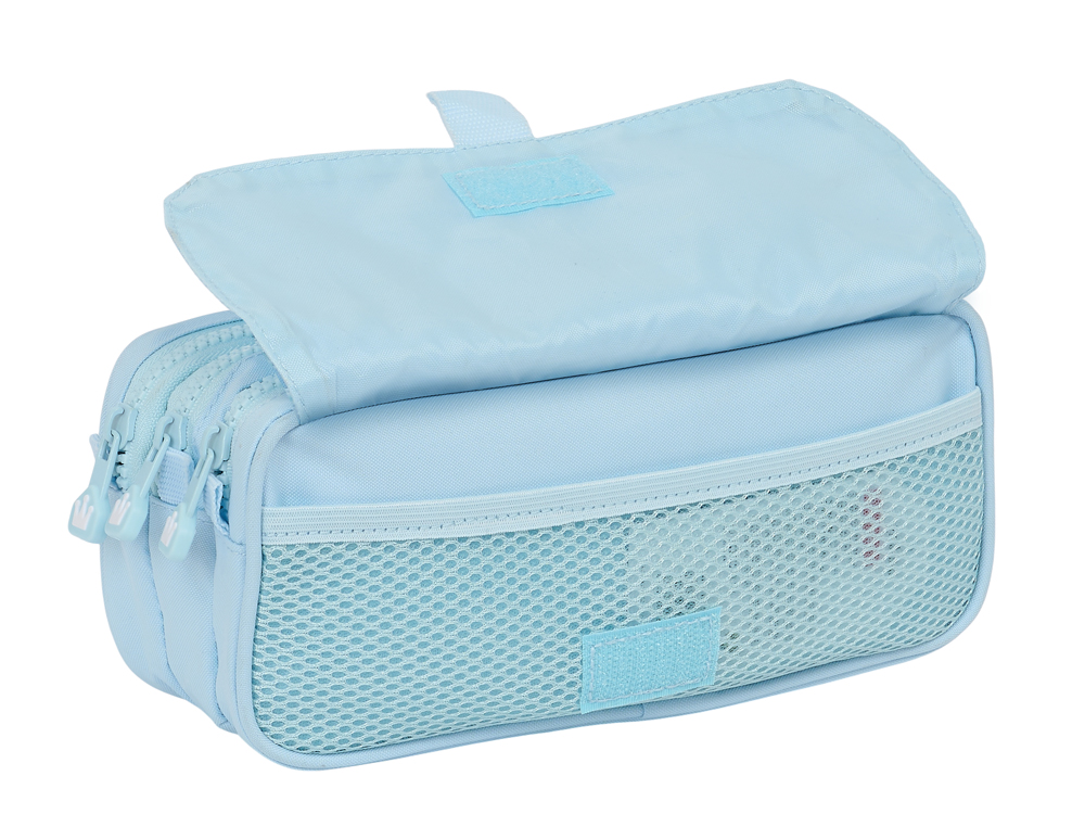 BOLSO ESCOLAR PORTATODO SAFTA TRIPLE BIG GLOWLAB CISNES 80X215X100 MM