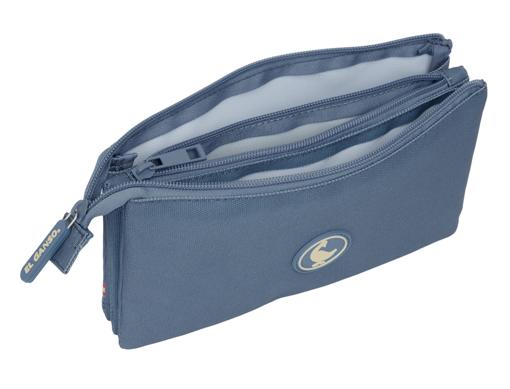 BOLSO ESCOLAR PORTATODO SAFTA TRIPLE EL GANSO BASICS 30X220X120 MM