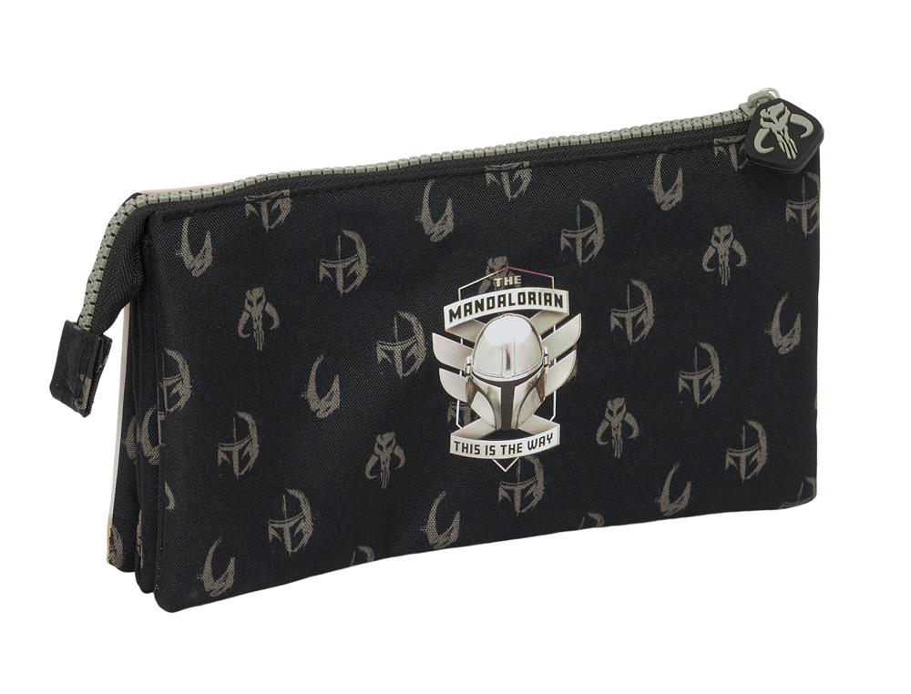 BOLSO ESCOLAR PORTATODO SAFTA TRIPLE THE MANDALORIAN THIS IS THE WAY 30X220X120 MM