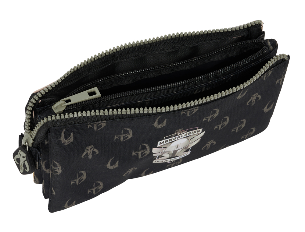 BOLSO ESCOLAR PORTATODO SAFTA TRIPLE THE MANDALORIAN THIS IS THE WAY 30X220X120 MM