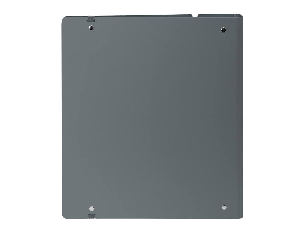CARPETA CON RECAMBIO SAFTA DIN A4 CUADRO 5 MM POLIPROPILENO FOAM 4 ANILLAS 35MM GRIS OSCURO