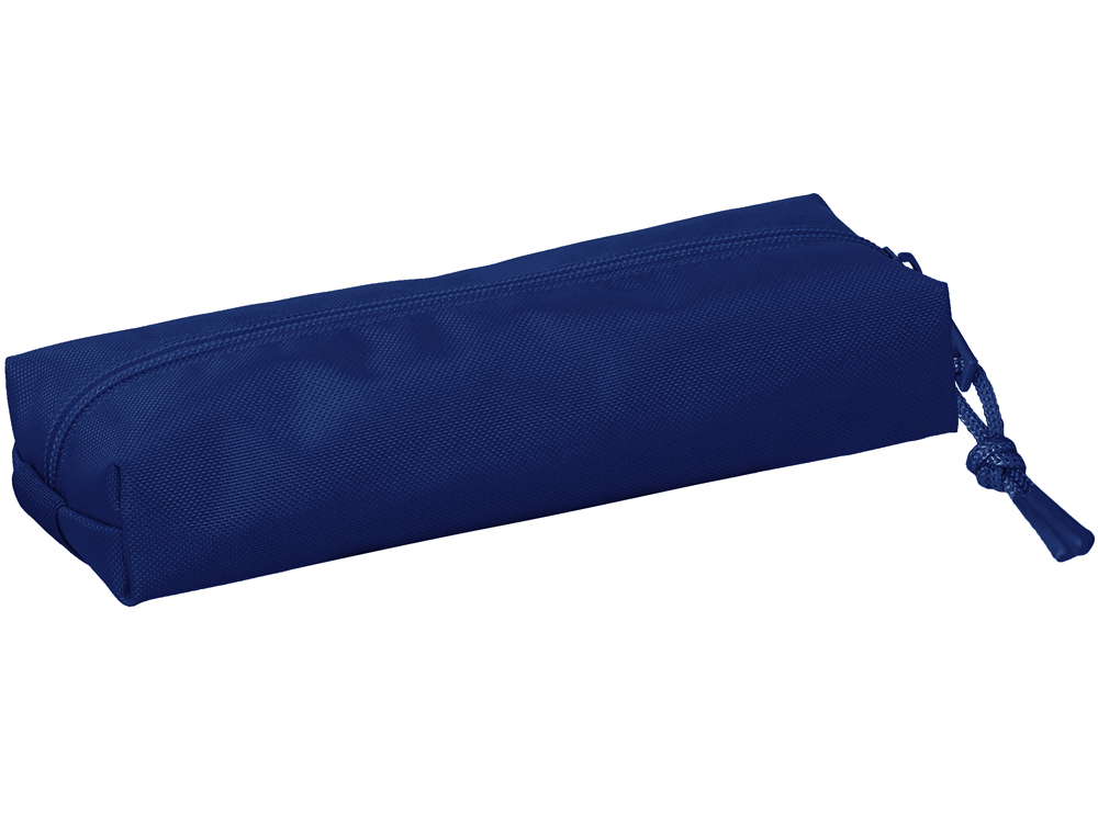 BOLSO ESCOLAR PORTATODO SAFTA RECTANGULAR CON GOMA ELASTICA 22 CM AZUL OSCURO