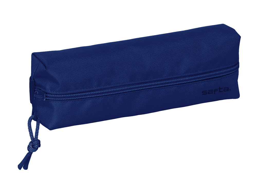 BOLSO ESCOLAR PORTATODO SAFTA RECTANGULAR CON GOMA ELASTICA 22 CM AZUL OSCURO