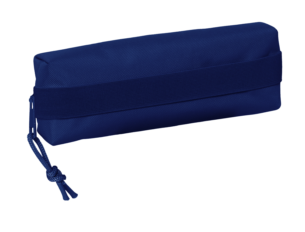 BOLSO ESCOLAR PORTATODO SAFTA RECTANGULAR CON GOMA ELASTICA 22 CM AZUL OSCURO