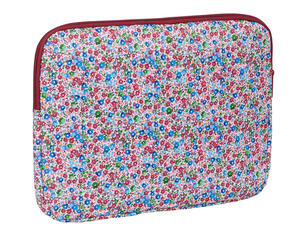 FUNDA PARA PORTATIL 14'' SAFTA NAIT NAIT FLORESISTENTE COIMBRA BURDEOS 250X340X20 MM