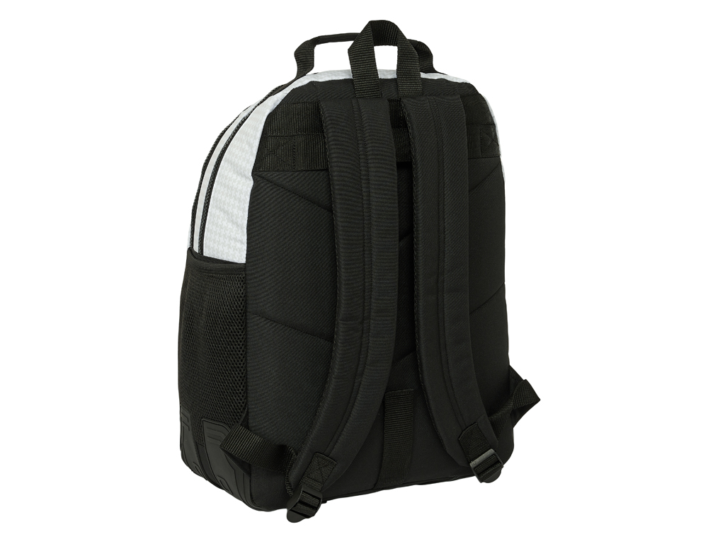 MOCHILA SAFTA DOBLE CON CANTONERAS ADAPTABLE A CARRO REAL MADRID 1 EQUIPACION 24/25 420X320X150 MM