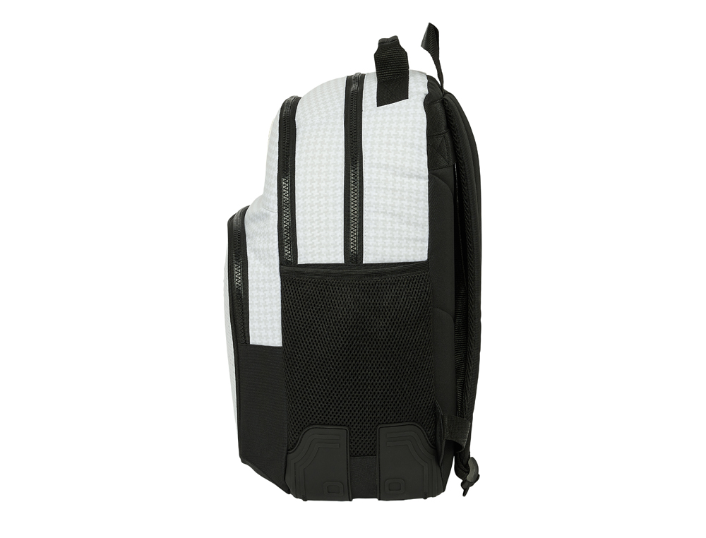 MOCHILA SAFTA DOBLE CON CANTONERAS ADAPTABLE A CARRO REAL MADRID 1 EQUIPACION 24/25 420X320X150 MM