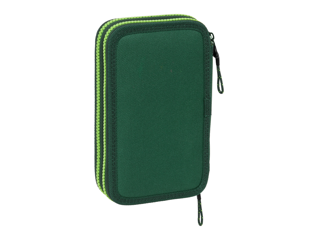PLUMIER ESCOLAR SAFTA DOBLE PEQUEO 28 PIEZAS RESISTENTE AL AGUA REAL BETIS BALOMPIE 195X125X40 MM