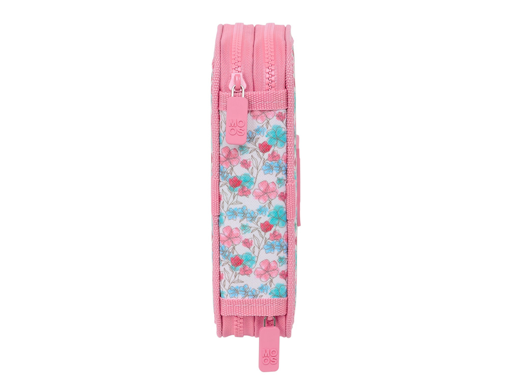 PLUMIER ESCOLAR SAFTA DOBLE PEQUEO 28 PIEZAS RECICLADO MOOS FLORESISTENTE 195X125X40 MM