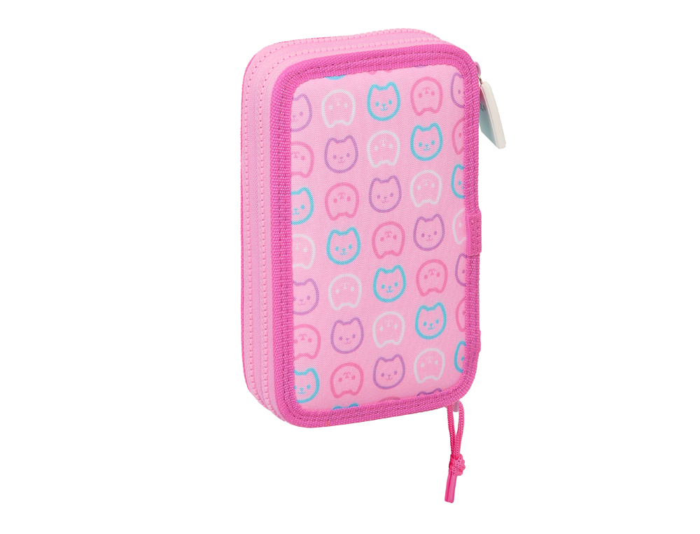PLUMIER ESCOLAR SAFTA DOBLE PEQUEO 28 PIEZAS GABBY S DOLLHOUSE PARTY 195X125X40 MM