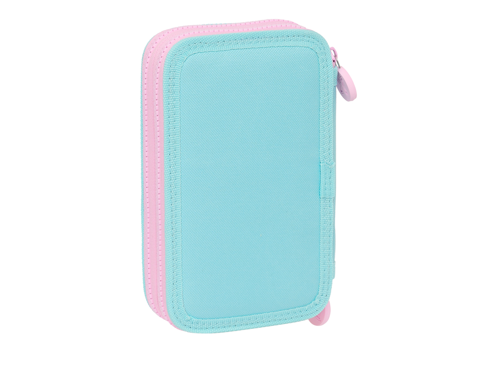 PLUMIER ESCOLAR SAFTA DOBLE PEQUEÑO 28 PIEZAS MUNICH HEAVEN 195X125X40 MM