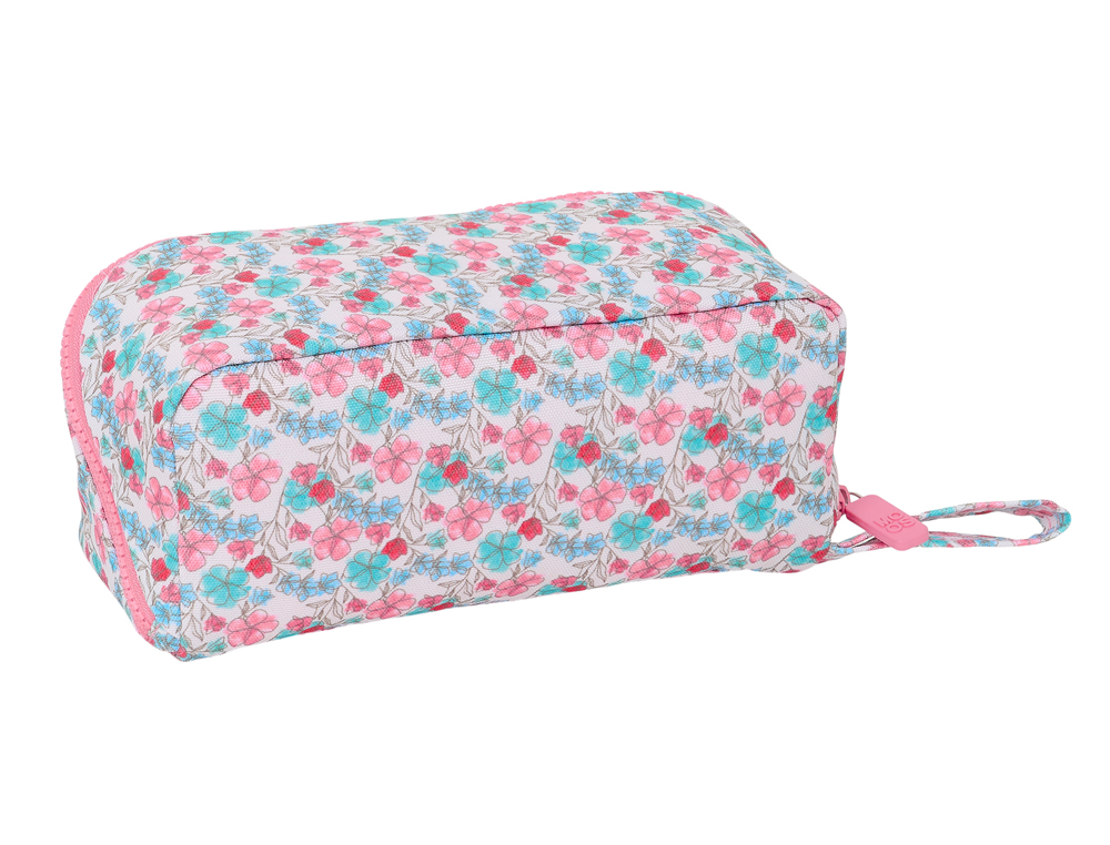BOLSO ESCOLAR PORTATODO SAFTA CUADRADO GRANDE MOOS FLORESISTENTE 100X200X100 MM