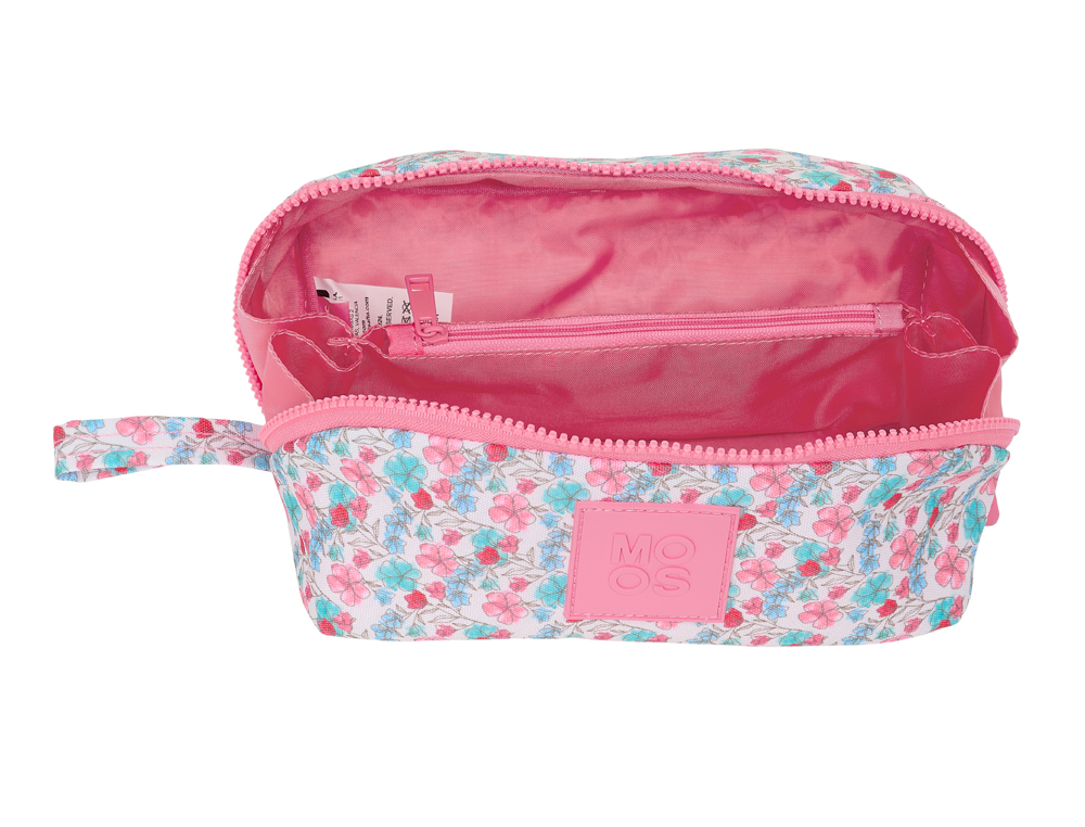 BOLSO ESCOLAR PORTATODO SAFTA CUADRADO GRANDE MOOS FLORESISTENTE 100X200X100 MM