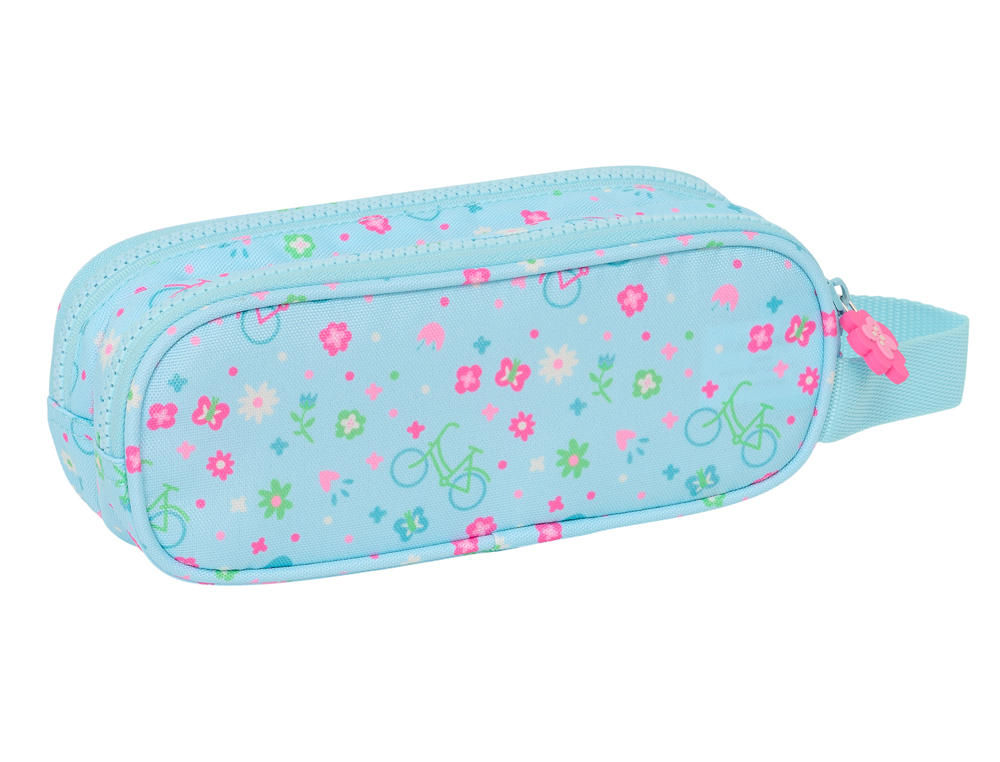 BOLSO ESCOLAR PORTATODO SAFTA DOBLE RECICLADO SAFTA BICICLETA 80X210X60 MM