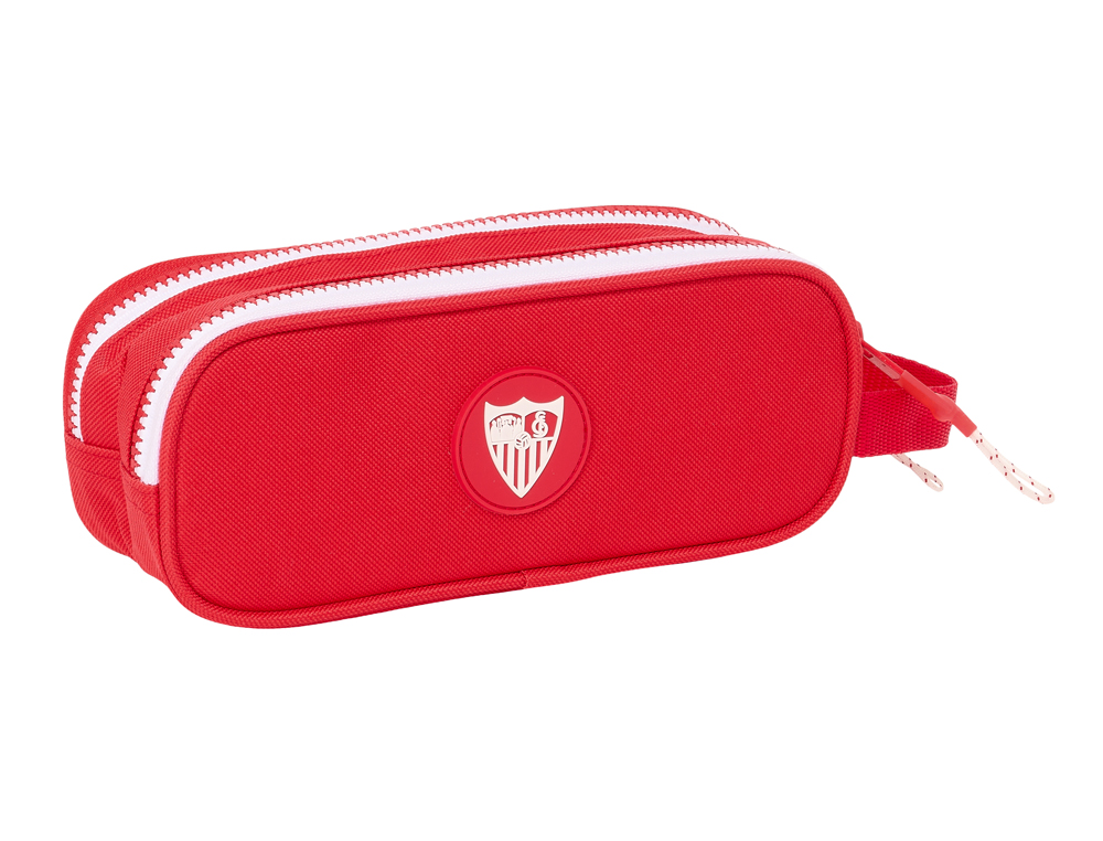 BOLSO ESCOLAR PORTATODO SAFTA DOBLE SEVILLA F.C. CORPORATIVA 80X210X60 MM