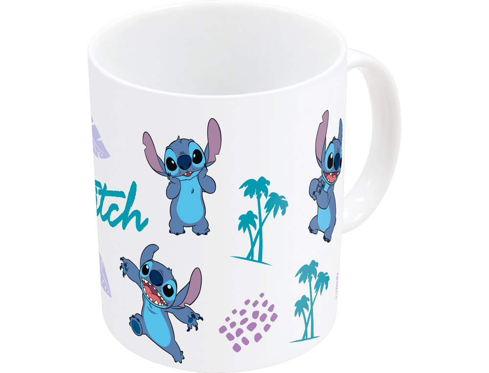 TAZA GRANDE SAFTA 325ML STITCH ALOHA 100X117X87 MM