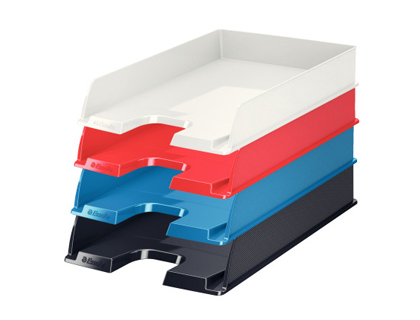 BANDEJA SOBREMESA ESSELTE EUROPOST OPACA COLOR NEGRO VIVIDA 254X61X350 MM