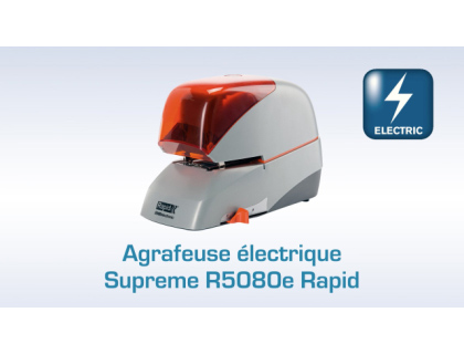 GRAPADORA RAPID ELECTRICA 5080E CAPACIDAD 80 HOJAS COLOR NEGRO USA GRAPAS 5080E