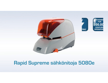 GRAPADORA RAPID ELECTRICA 5080E CAPACIDAD 80 HOJAS COLOR NEGRO USA GRAPAS 5080E