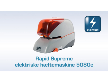 GRAPADORA RAPID ELECTRICA 5080E CAPACIDAD 80 HOJAS COLOR NEGRO USA GRAPAS 5080E