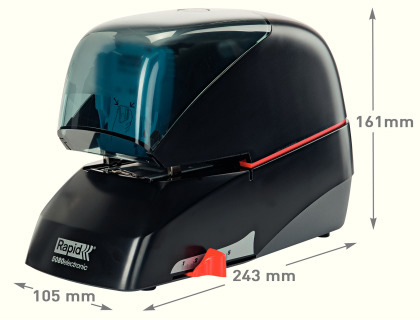 GRAPADORA RAPID ELECTRICA 5080E CAPACIDAD 80 HOJAS COLOR NEGRO USA GRAPAS 5080E